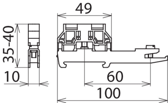 DEHN Tin-Plated Steel Rail Support For Busbars - 919012
