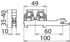 DEHN Tin-Plated Steel Rail Support For Busbars - 919012