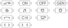 Bticino Living Light White Label Set With Symbols - BTN4916KIT