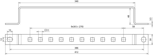 Dehn Stainless Steel Earthing Busbar Equipotential Bonding - 472339