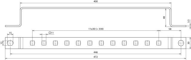 Dehn Stainless Steel Earthing Busbar With 12 Terminals - 472349