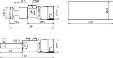 Dehn HVI Power Long Connection Kit With Mounting Material - 819142