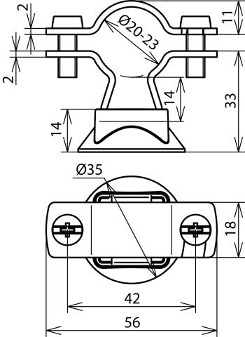 Dehn Conductor Holder For HVI/CUI Conductors With Plastic Base - 275259