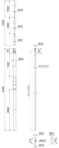 Dehn HVI Conductor With Support Tube And Air-Term Rod - 819438