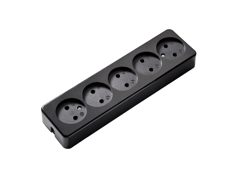 Martin Kaiser 5-Way Unearthed Socket Combination 16A Black - 512/sw [30 Pieces]