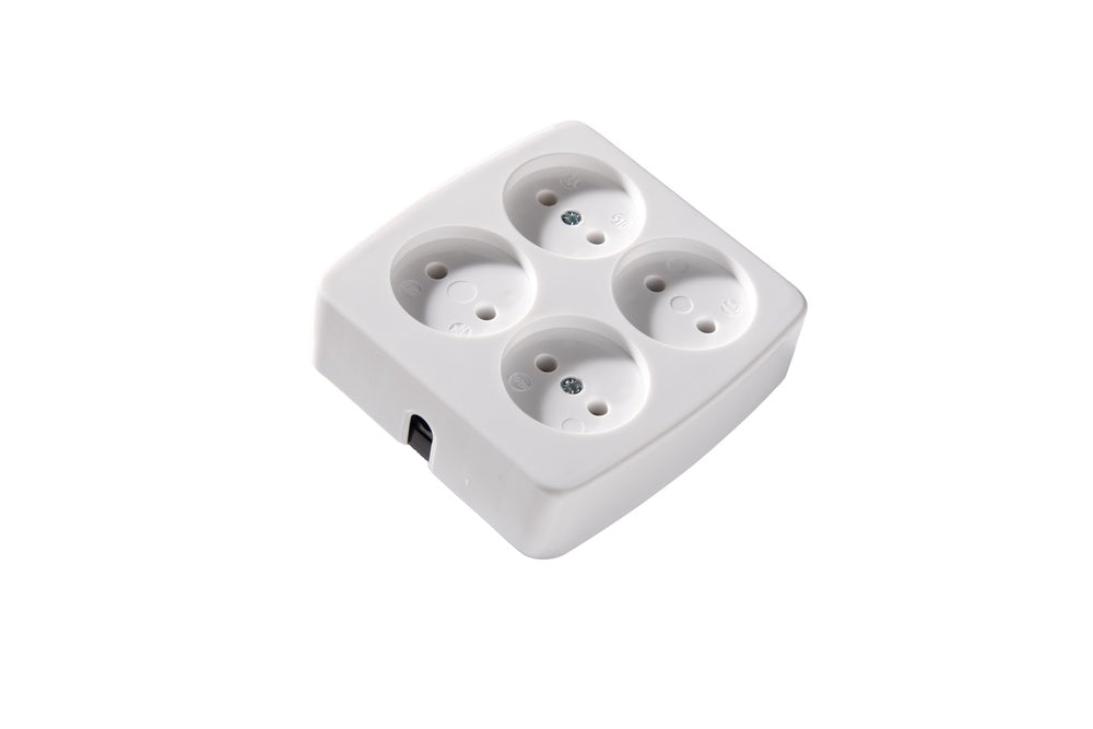 Martin Kaiser 4-Way Socket Without Earthing 16A Arcitc White - 510/kws [25 Pieces]