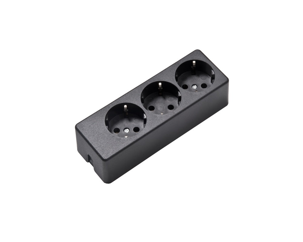 Martin Kaiser 3-Way Socket 35 Degree With Earthing Contact Black - 1034/sw [40 Pieces]