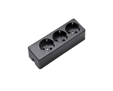Martin Kaiser 3-Way Socket 35 Degree With Earthing Contact Black - 1034/sw [40 Pieces]