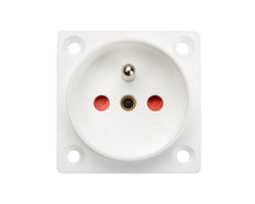 Martin Kaiser MK 1-Way Flush Fitting Socket With Earthing Pin IP20 - 387K/1/kws [45 Pieces]