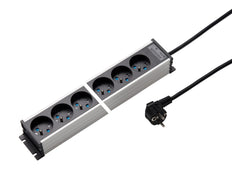 Martin Kaiser Power Strip 10-Way 45 degrees Earthing Pin Shutter Cable 1.5m - 1117KZL10l-sw15 [10 Pieces]