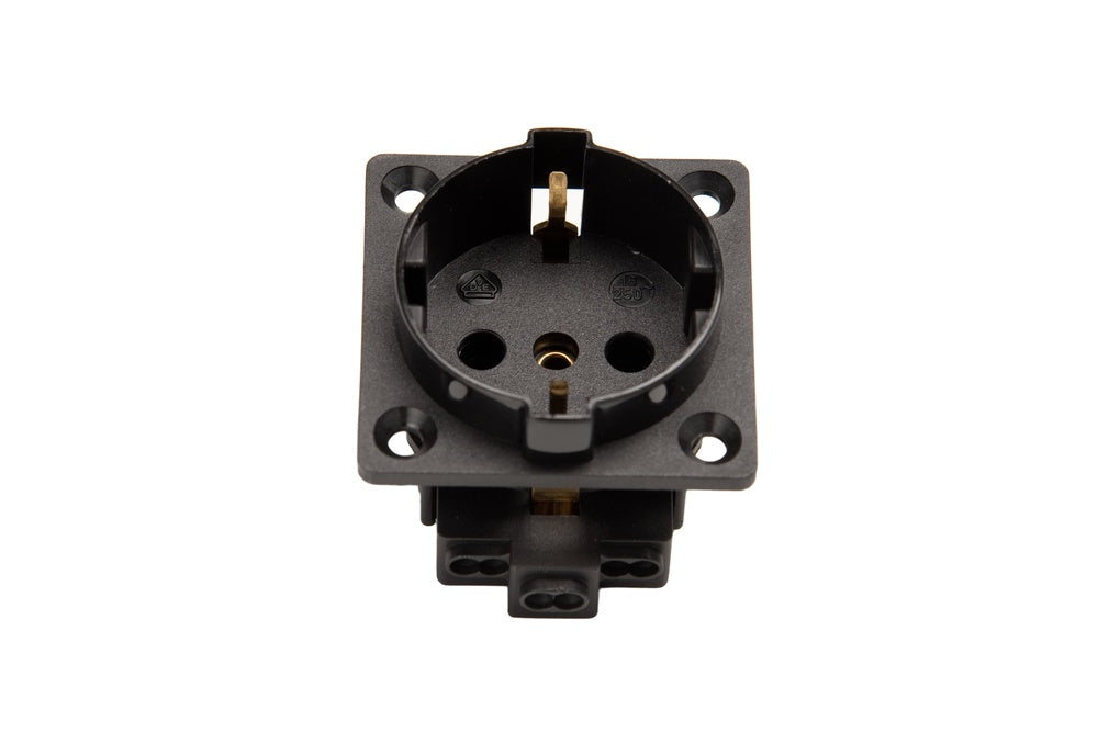 Martin Kaiser 1-Way Flush-Fitting Socket Plug IP20 Black - 385K/1/sw [35 Pieces]