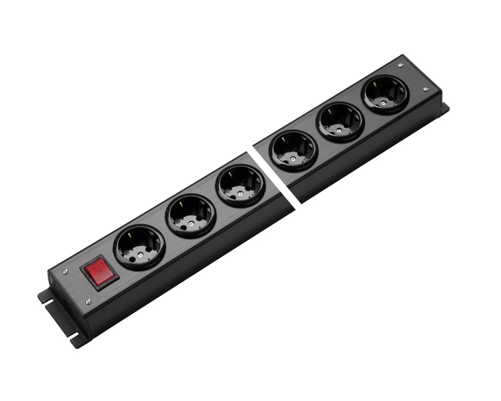 Martin Kaiser Power Outlet Strip 8-Way Black With Switch - 1001/8sw [10 Pieces]