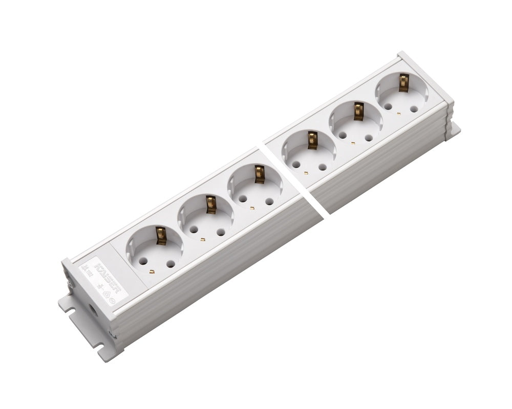 Martin Kaiser 6-Way Power Strip Without Switch White - 1102/6ws [10 Pieces]