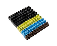 Martin Kaiser 12-Pole Junction Box Terminal 10mm Flexible 145mm Long Colored - 610/farbig [60 Pieces]
