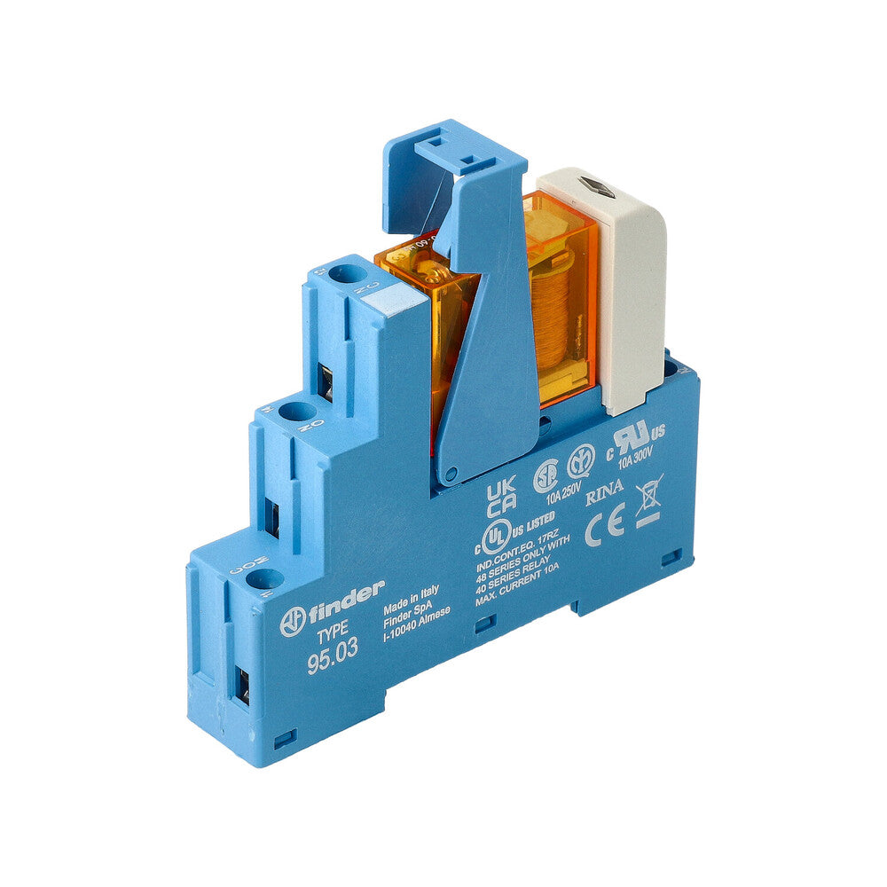 Finder Interface Relay Module 24V AC 10A Single CO Contact - 48.31.8.024.0060