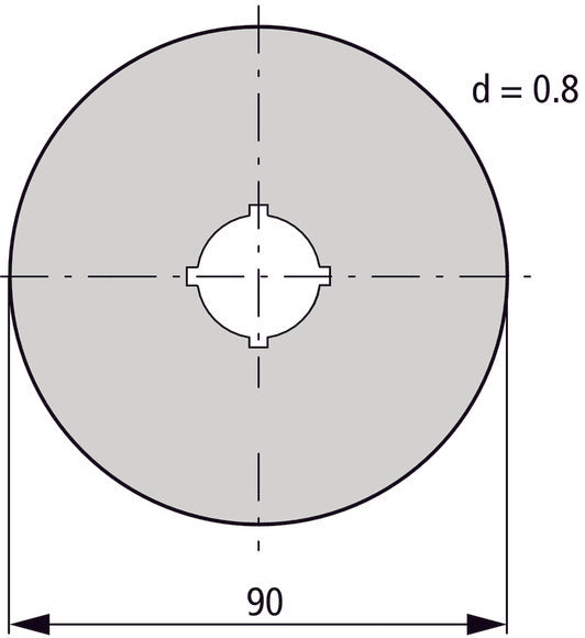 Emergency Stop Label 90mm Multilingual Yellow - 216467