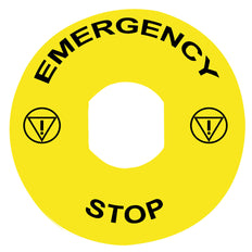 Schneider Electric 90mm Emergency Stop Legend Label - ZBY8330 [2 Pieces]