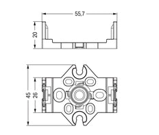 WAGO 5-Pole Distribution Mounting Plate Black - 770-625 [10 Pieces]