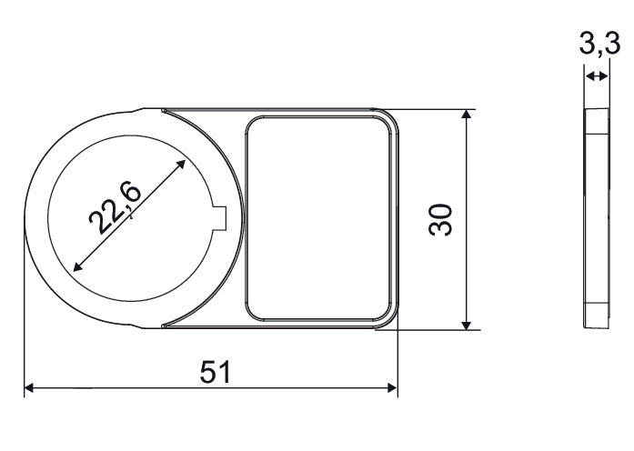 Wago Universal Push Button Frame 27x19mm Black - 210-853 [20 Pieces]