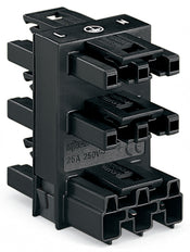 Wago 5-Way Distribution Connector 3-Pole Black - 770-608