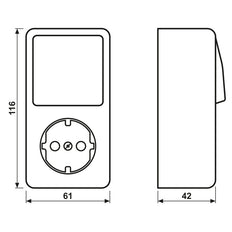Jung AP600 Combined Switch Socket Outlet White - 676A