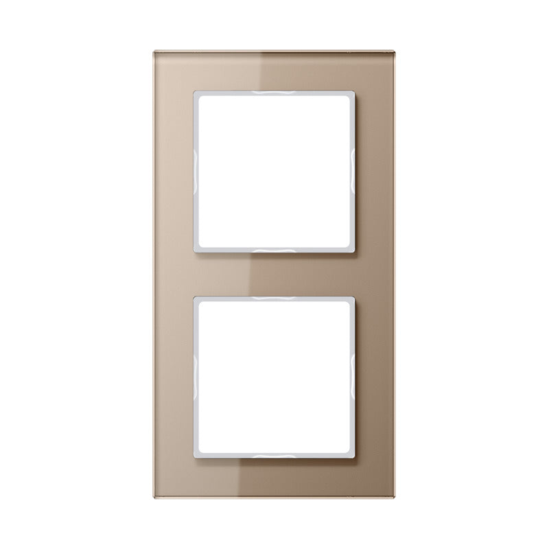 Jung A-Creation Double Glass Cover Frame Champagne - AC582GLCH