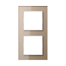 Jung A-Creation Double Glass Cover Frame Champagne - AC582GLCH