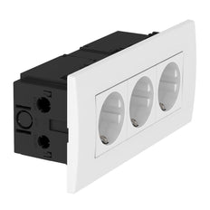 Triple Socket Module 45 Wall Unit Pure White - 6119414