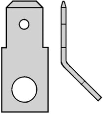 M5 Tab Connector 6.3x0.8mm 45 Degree Mount - 215352 [100 Pieces]