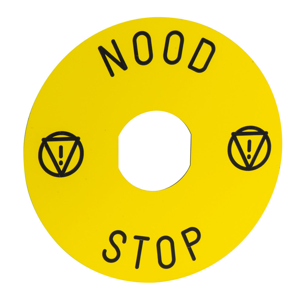 Schneider Electric 90mm Emergency Stop Legend Plate - ZBY8530 [2 Pieces]