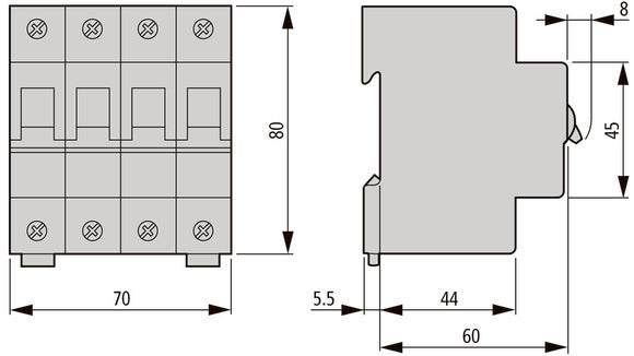 Eaton FAZ 40A 3P+N B-Curve MCB Circuit Breaker - 278953