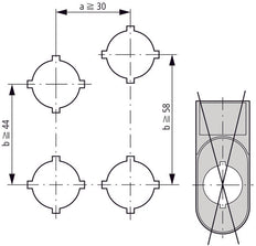 RMQ Titan Double Pushbutton Legend Holder 30x75mm - 216394 [10 Pieces]