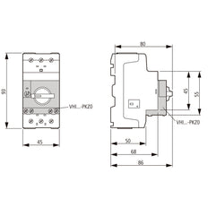 Eaton PKZM0 Motor Protection Circuit Breaker 4-6.3A - 072738