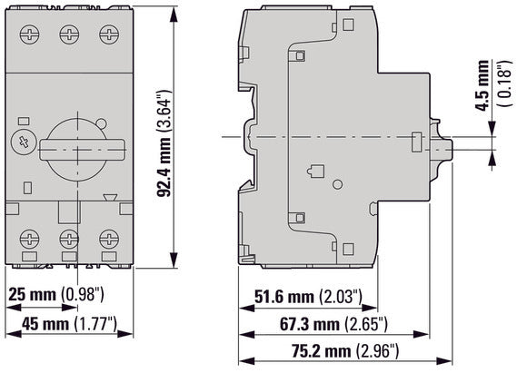 Eaton PKZM0 Motor Protection Circuit Breaker 0.1-0.16A - 072730