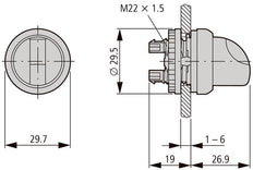 Eaton RMQ-Titan Illuminated Selector Switch 2-Position Red - 216814