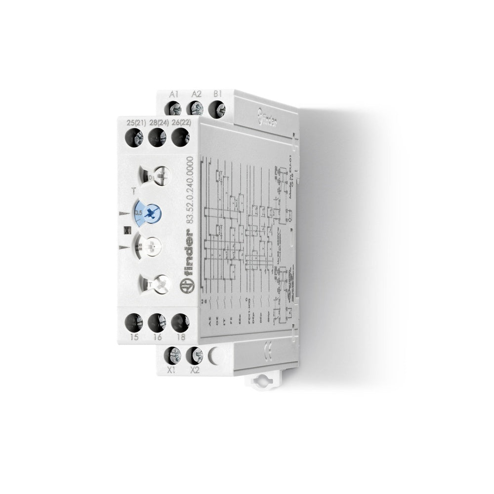 Finder 83.52 Multi-Function Industrial Timer Relay 24-240V - 83.52.0.240.0000