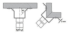 Universal Wall Mount Bracket 42mm Galvanized Steel - 200404