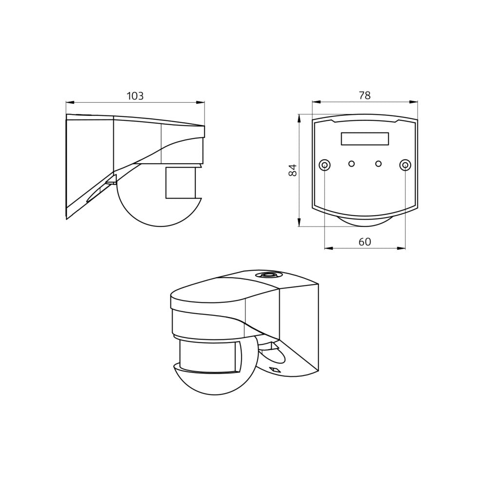 LC-Click 200 Motion Detector White IP54 - 91002