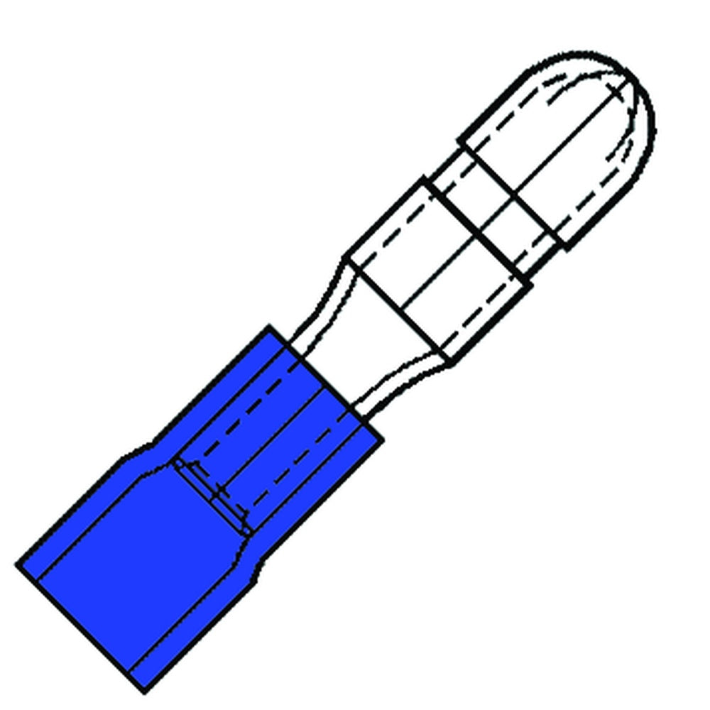 Insulated Ring Terminal 4mm SuperPidg PVC Blue - 100420 [100 Pieces]