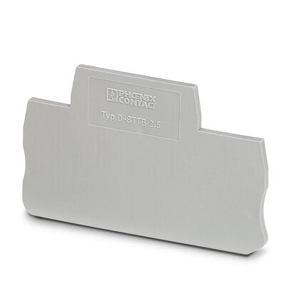 Phoenix Contact D-STTB 2.5 Terminal Block End Cover Gray - 3030459 [10 Pieces]