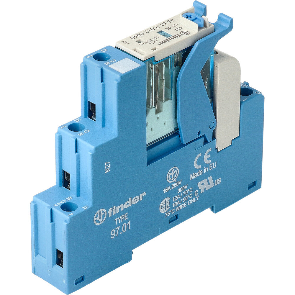 Finder 16A Interface Relay Module 12V DC With LED - 4C.01.9.012.0050 ...