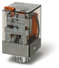Finder Industrial Relay 24V DC 10A Dual Contact With Test - 60.12.9.024.0040
