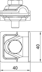 OBO Vario Quick Connector 40x40mm Copper M10 - 5311527
