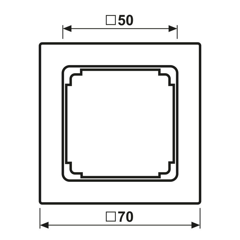 JUNG LS990 Intermediate Frame 50x50mm Alpine White - LS961ZWW [2 Pieces]