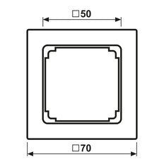 JUNG LS990 Intermediate Frame 50x50mm Alpine White - LS961ZWW [2 Pieces]