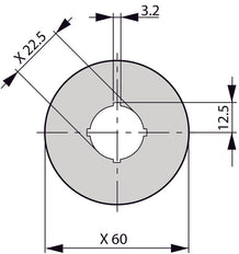 Eaton M22-XBK Round Emergency Stop Label Yellow - 269580