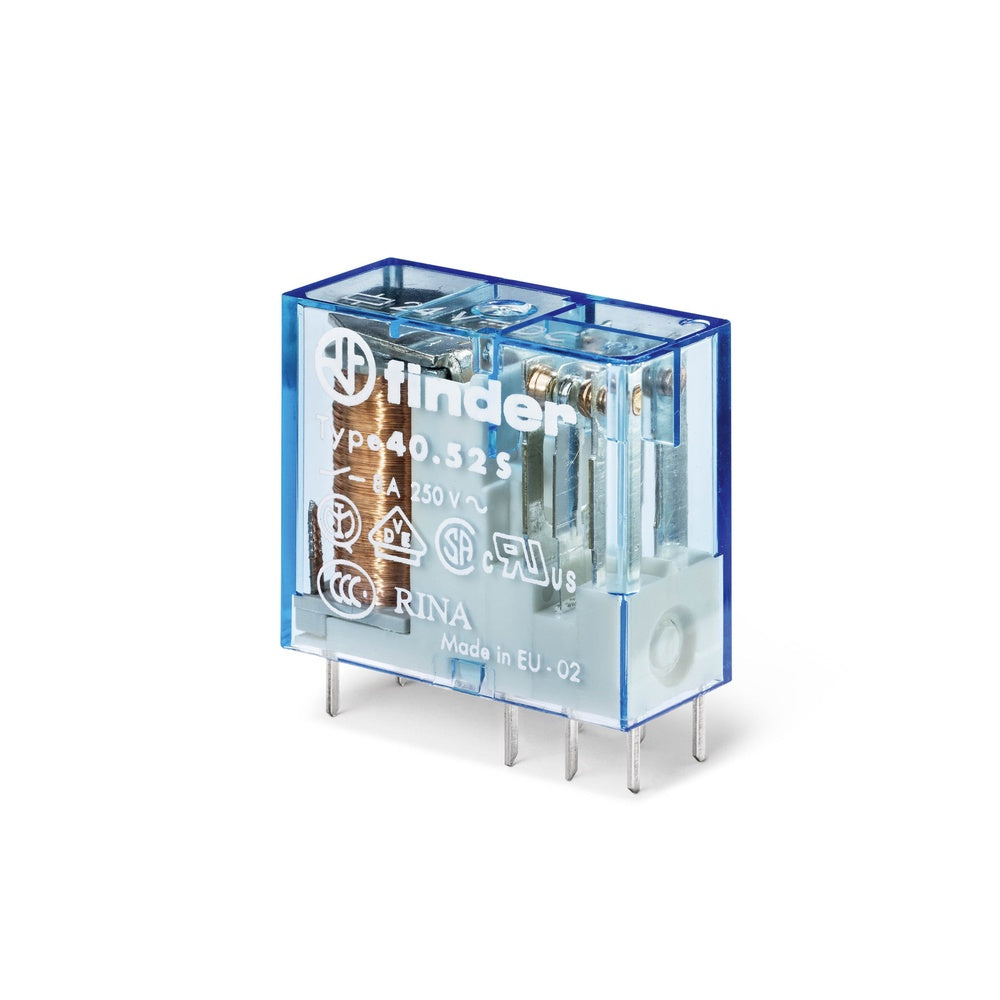 Finder 40.52 PCB Relay 5VDC 8A Dual CO Contact - 40.52.7.005.0000