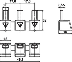 Eaton 3-Pin Busbar Contact Protection Shield - 104904 [2 Pieces]