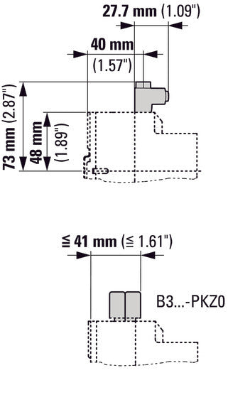 Extension Terminal Block 3 Pole 25mm² For PKZM0 - 262518