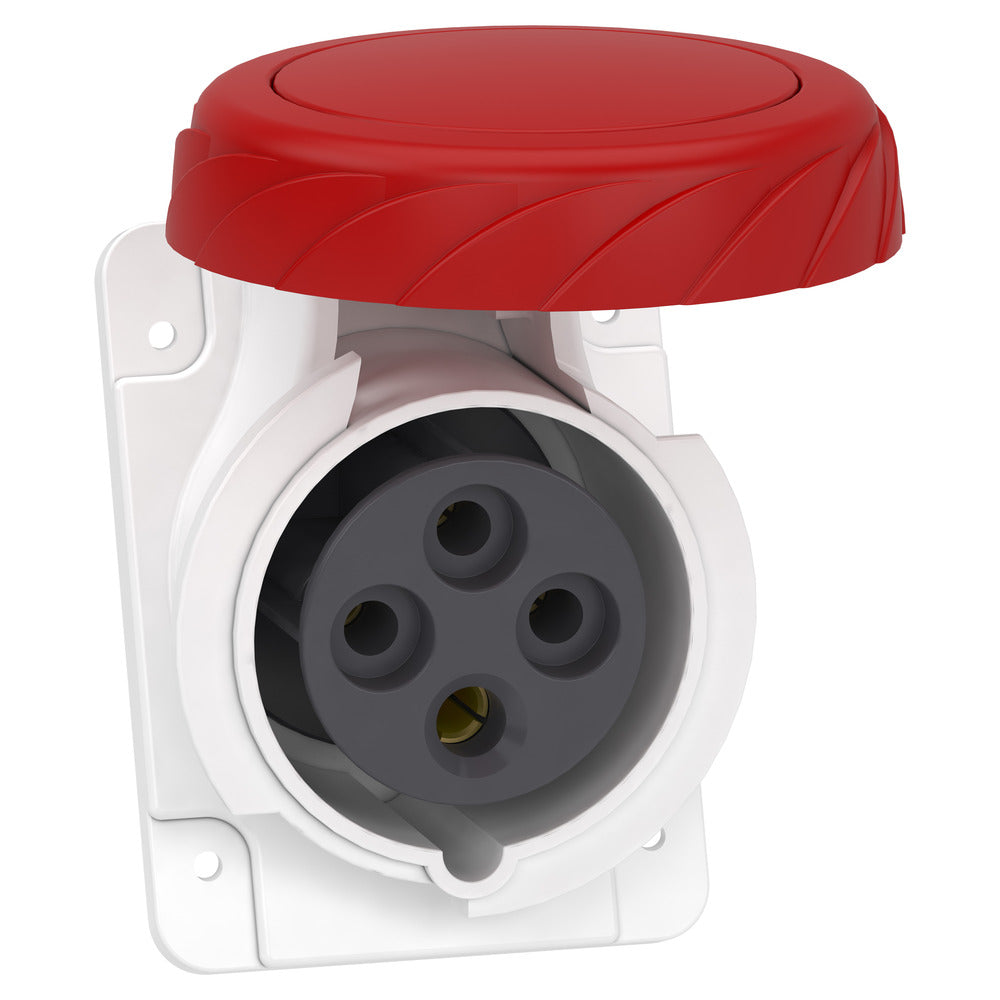 Schneider PratiKa Angled Panel Socket 16A 3P+E IP67 - PKF16F734